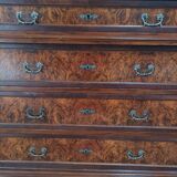 Commode Néo-Renaissance Henri II en loupe de noyer