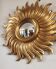 Golden wooden sun mirror from the 90s.