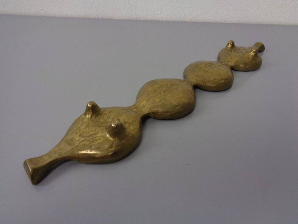 Brutalist Bronze Candleholder by Michael Harjes, 1960s