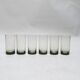 Set of 6 glasses in smoked glass 70s