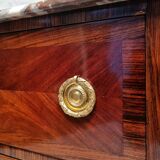 Commode d'entre deux style transition, satin & amarante, 19th
