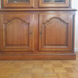 2-part cherry wood bookcase