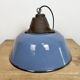 Industrial Blue Enamel and Cast Iron Pendant Lamp, 1960s