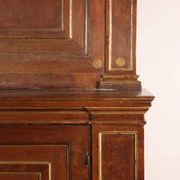 Antique walnut sideboard with shelf, Italy, 17th century