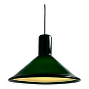 Green Danish glass pendant by Michael Bang for Holmegaard 1972