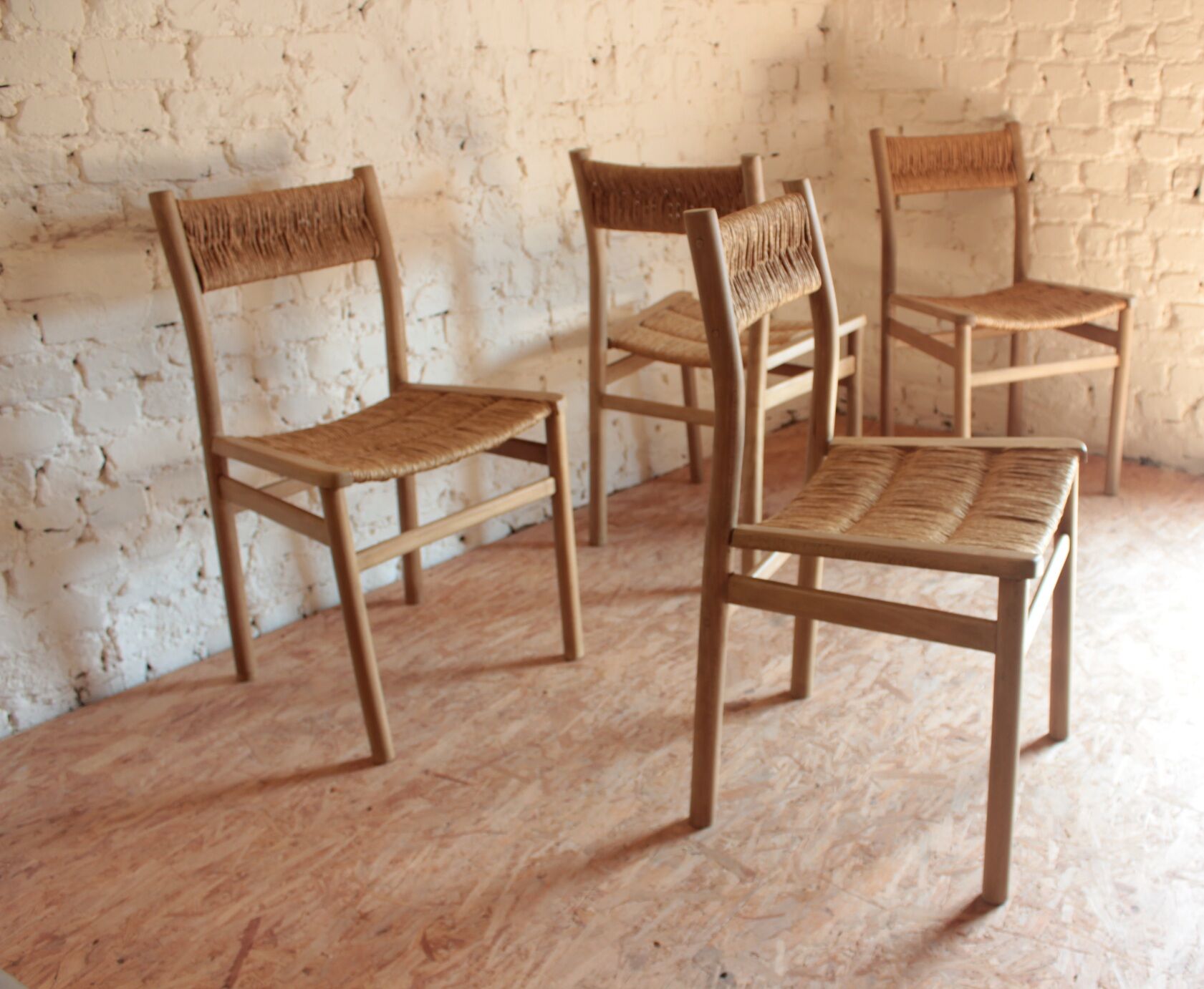 Set of 4 vintage chairs "weekend" by Pierre Gautier Delaye 1955