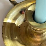 Antique solid bronze hand candlestick