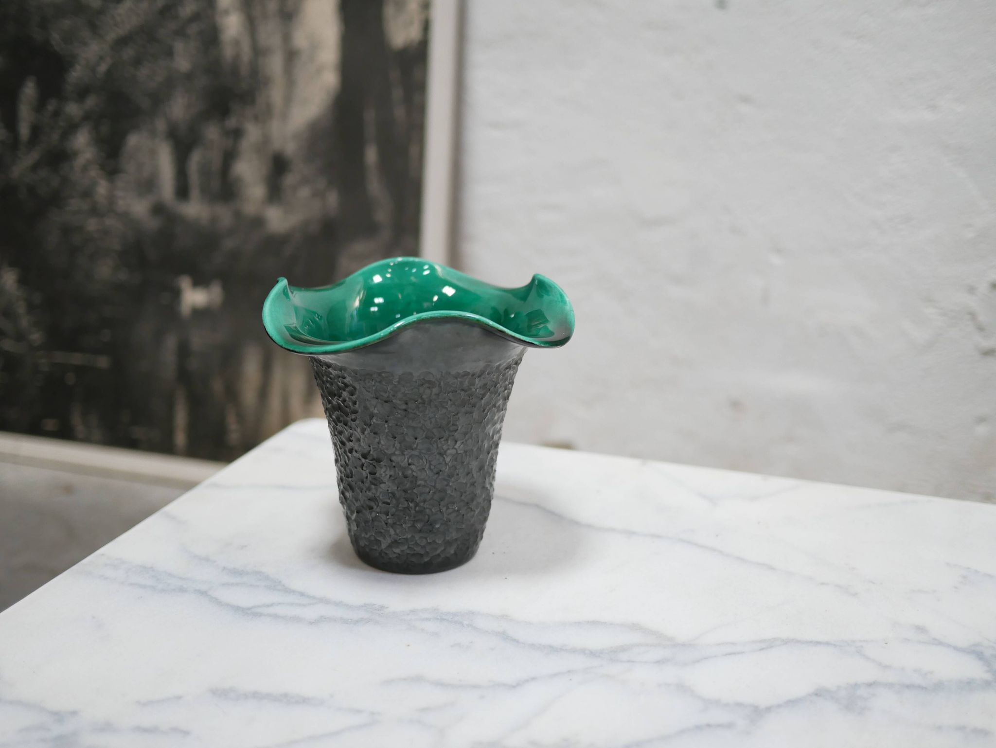 Vase corolle vintage en céramique