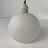 Pair of old pendant lamps in vintage opaline 14cm