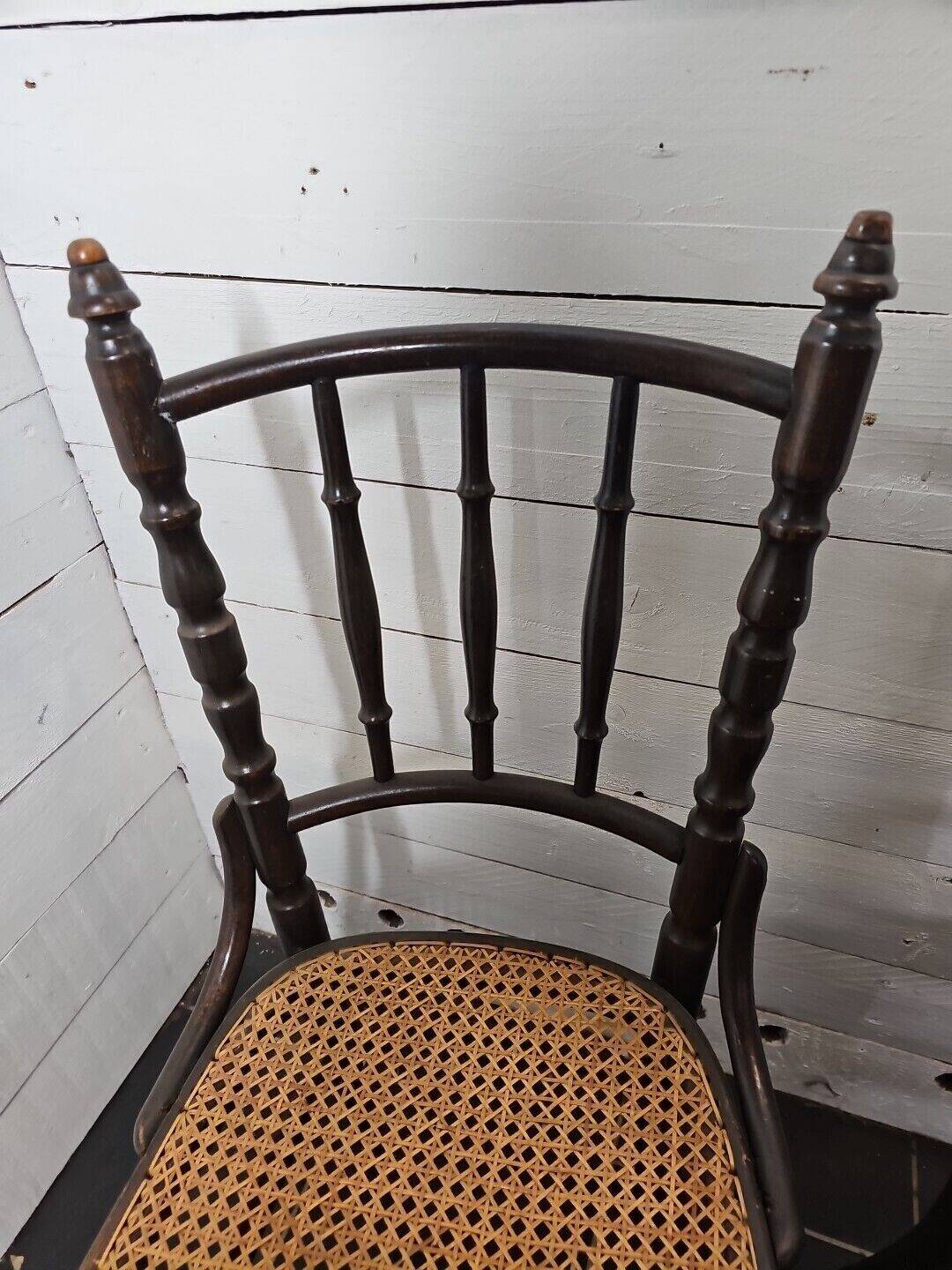 FISCHEL brand caned bistro chairs x 2