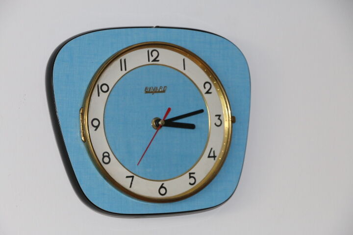 Blue Bayard formica clock