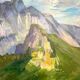 Tableau « Massif Alpin », Robert Barré, 1966, Huile sur toile