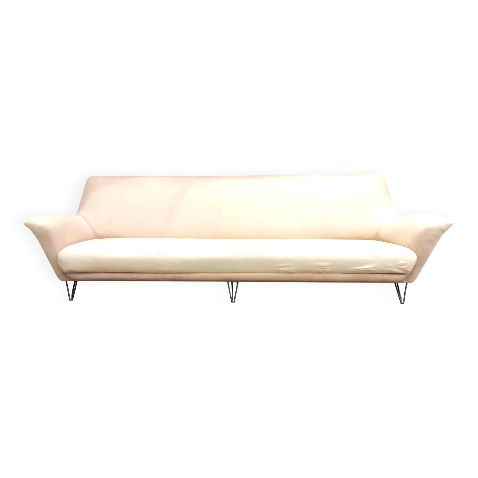 Large Beige Sofa attr. to Ico Parisi, Italy