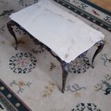 Table basse en bronze et plateau de marbre