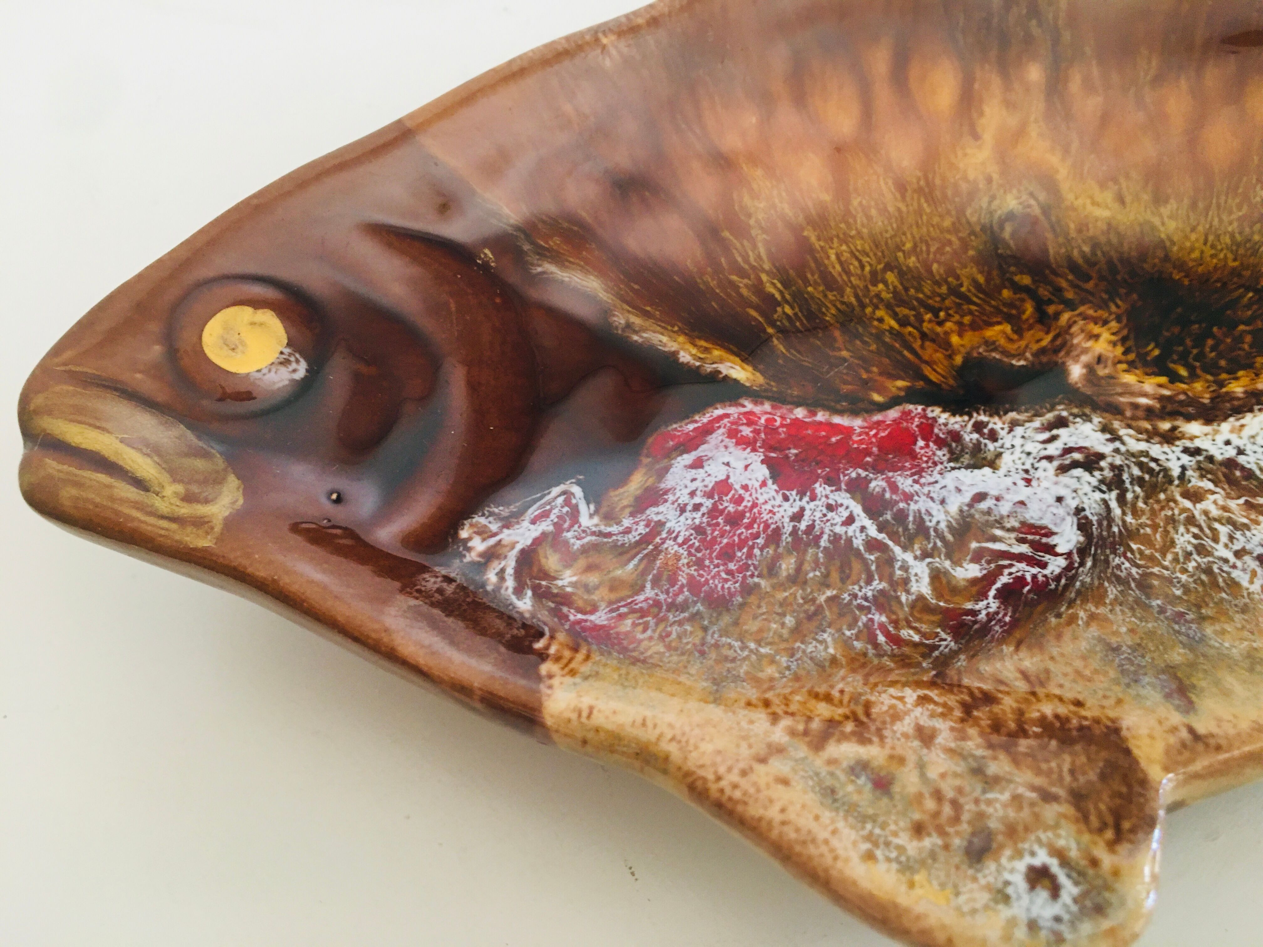 Empty pocket vintage fish from Vallauris