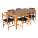Dining set in natural oak by Meubelatelier Vanda, 1970s