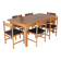Dining set in natural oak by Meubelatelier Vanda, 1970s