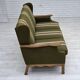 1970s, Danish 3-seater sofa, furniture wool, solid oak wood.