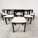 Set of 10 vintage dining chairs 1970s