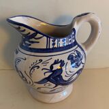 Domingo Punter blue ceramic pitcher, Teruel, 1960