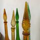 Carafe italienne Empoli pointes diamant 1970