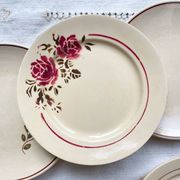 6 Petites assiettes vintage dépareillées fleuries - BADONVILLIER STEULER