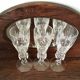 10 Bohemian flutes cut crystal