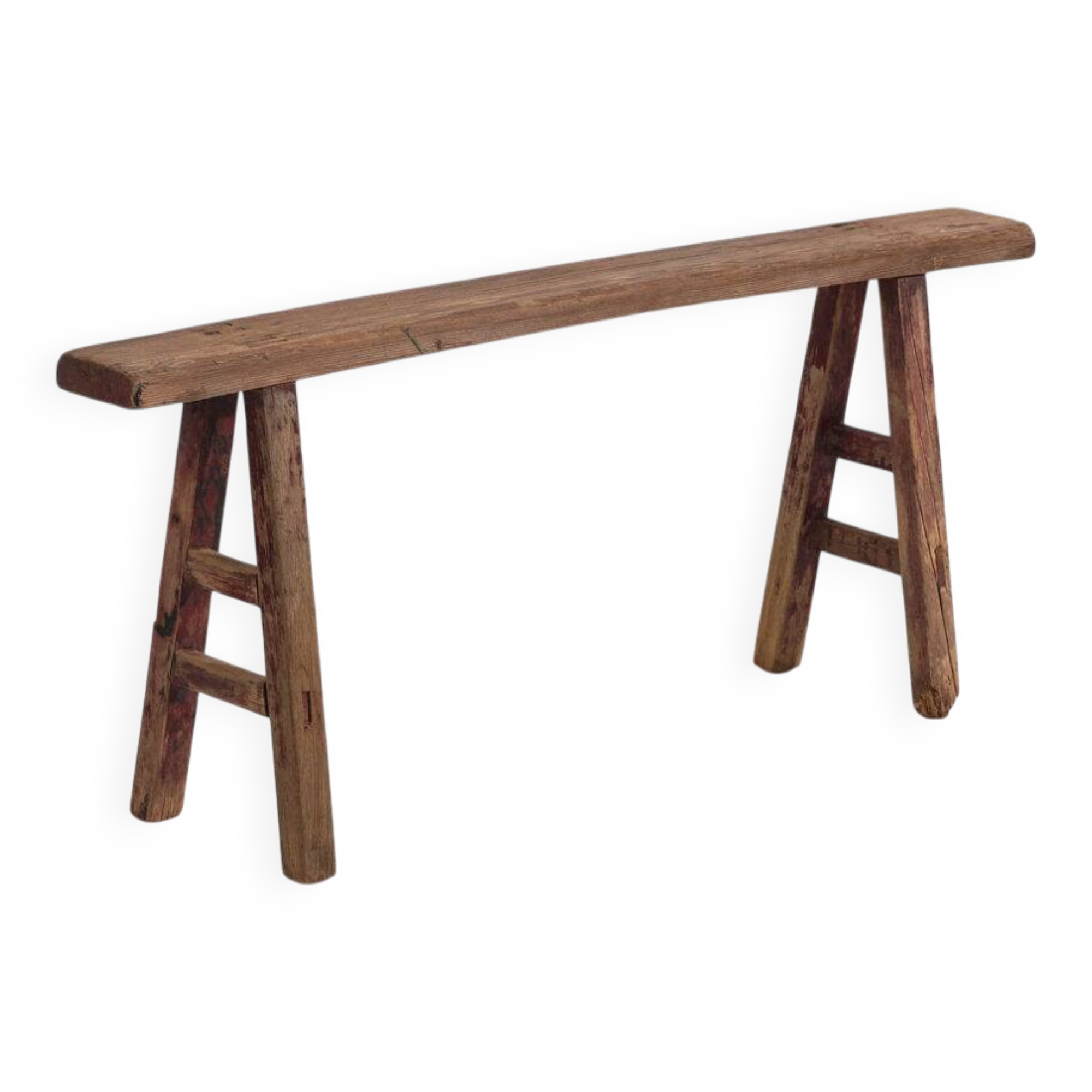 Antique solid wood bench (c.1870) #27