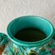Spanish ceramic vase aquatic decoration