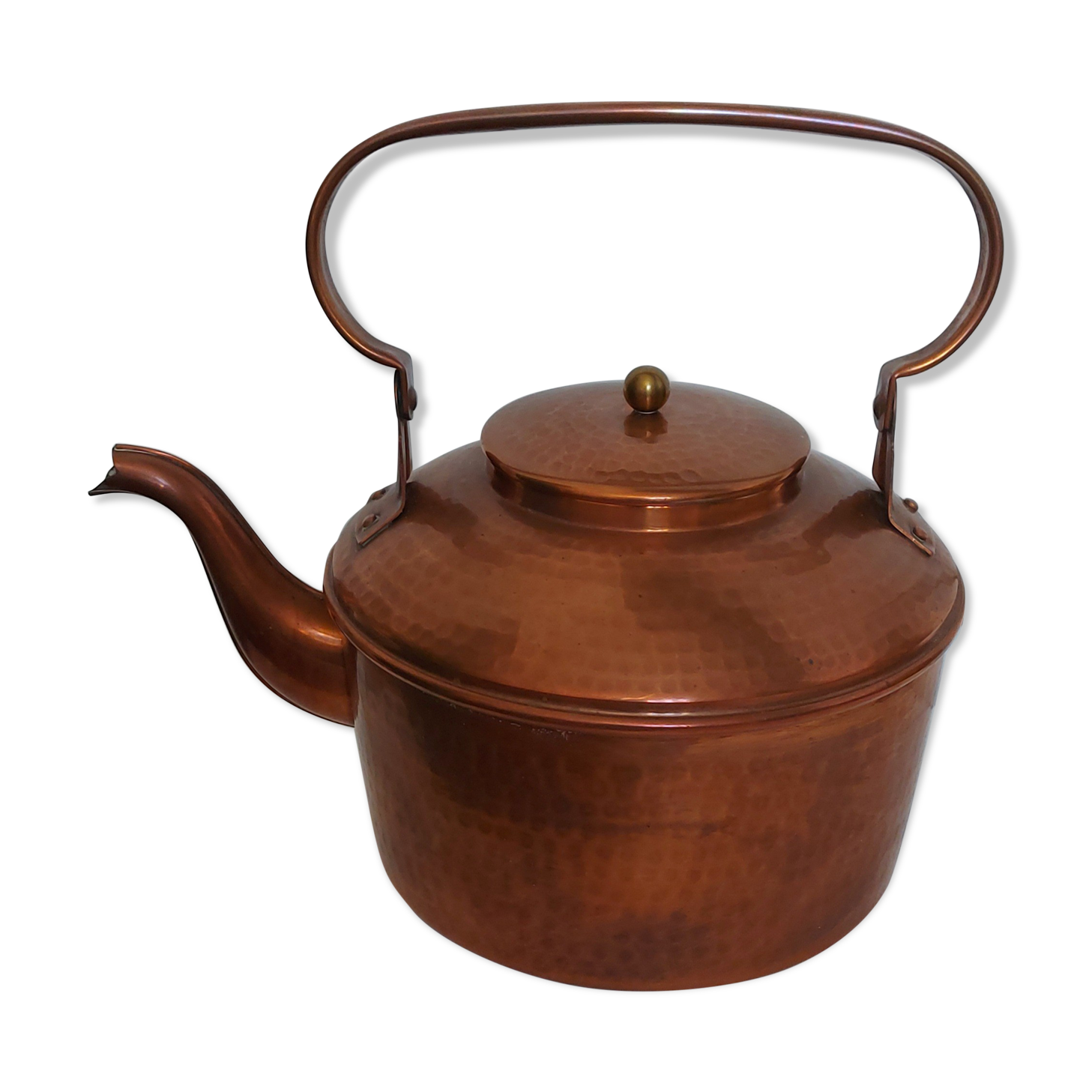 Hammered copper teapot