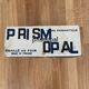 Applique vintage verre opalin et prismatique Holophane 1960
