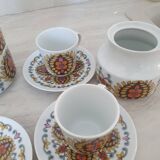 Vintage retro pattern coffee tea set