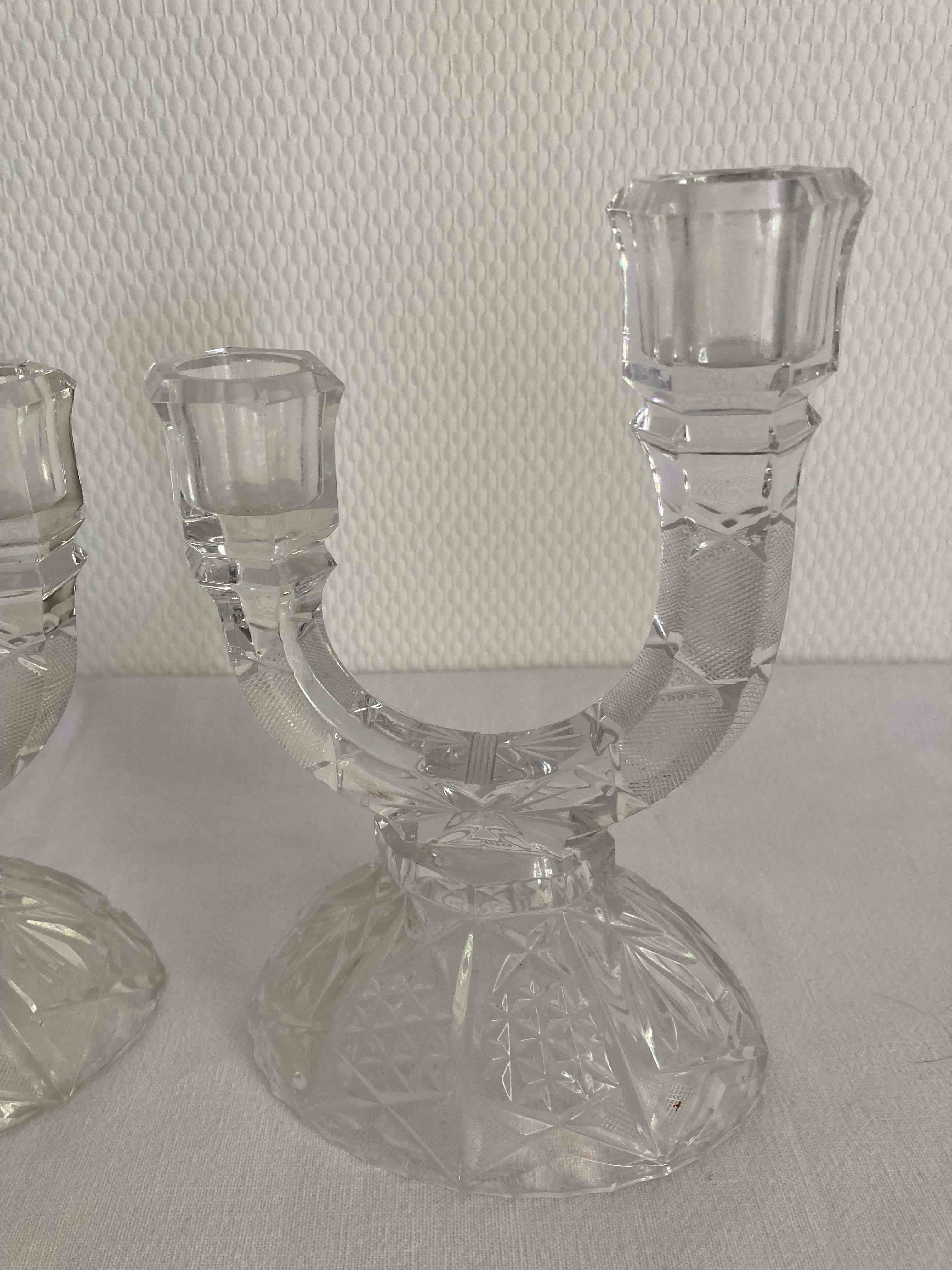 Cut crystal chandeliers