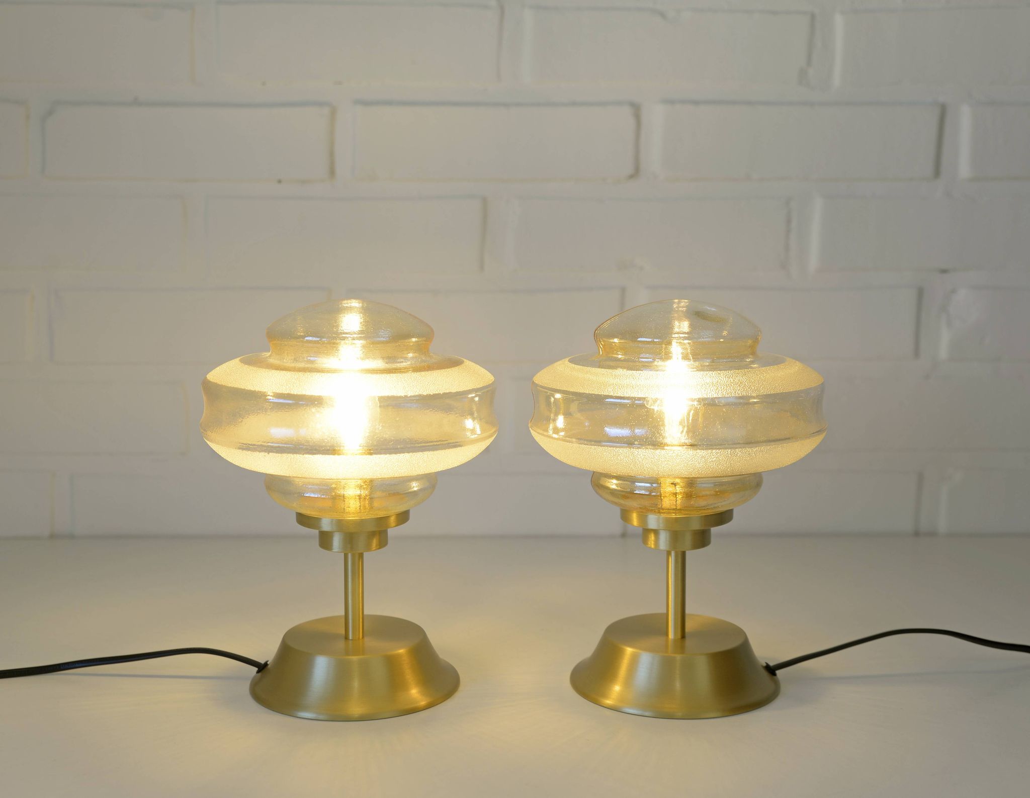Vintage Bedside Lamps / Set of 2 / Redesign Mushroom Lamp / Art Deco Style