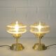 Vintage Bedside Lamps / Set of 2 / Redesign Mushroom Lamp / Art Deco Style