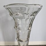 Large glass vase in the shape of a cone