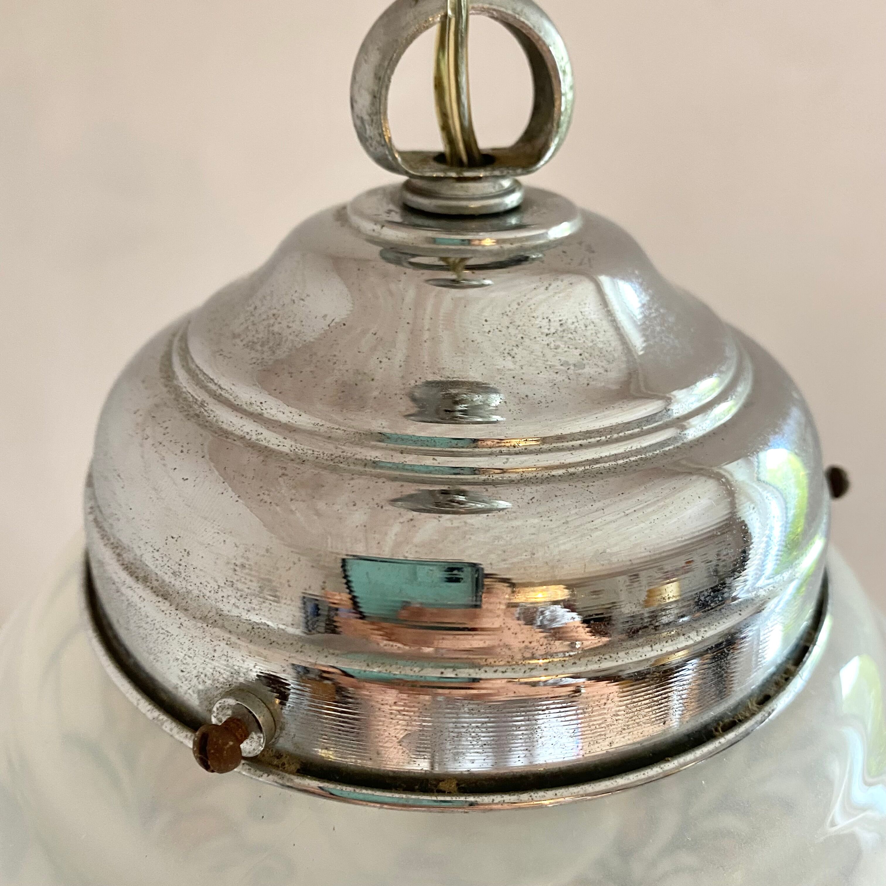 Vintage stained glass style pendant lamp