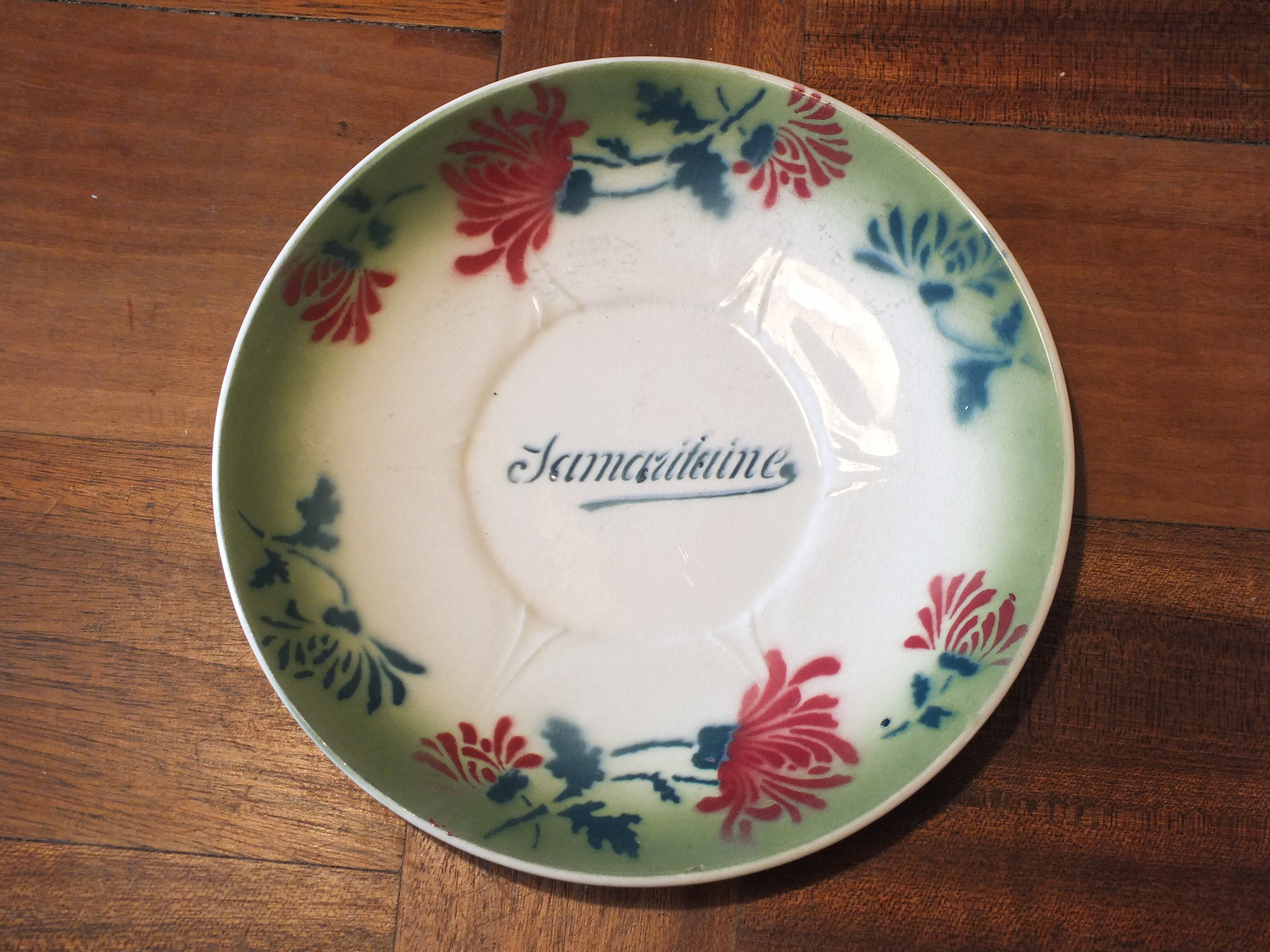 Assiette publicitaire Longwy pour les magasins La Samaritaine