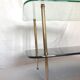 Table basse années 50 verre et laiton