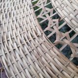 suspension en rotin vintage