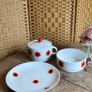 Lot de 3 plats de service vintages Scherzer Bavaria