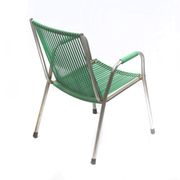 Set of 2 kids chair with scoubidou grid France 60s