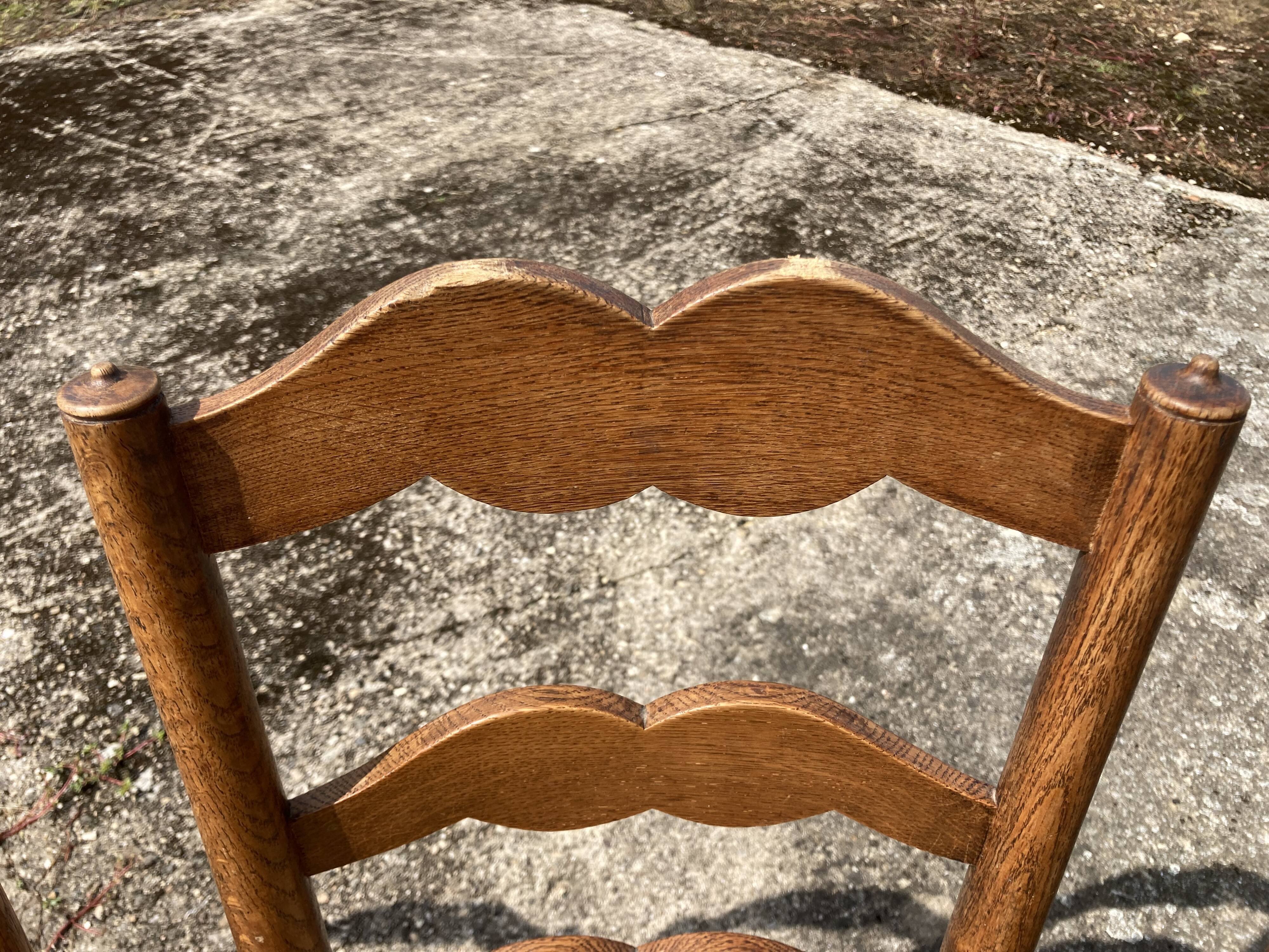 Set of 4 straw chairs