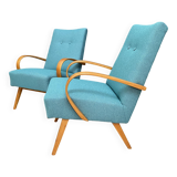 Pair Smidek chairs 1960s reupholstered
