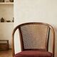 English Bergère Armchair with Caned Backrest, 1900s