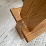 Trio d'étagères constructivistes en pin style Regain