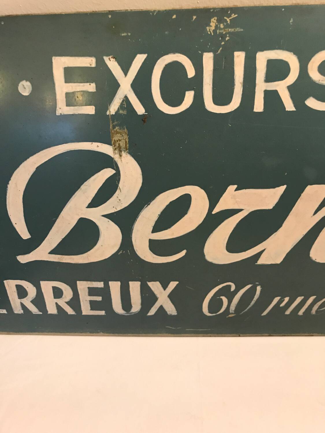 Painted advertising sheet metal for automobilia