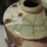 Polychrome raku vase