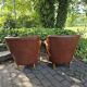 Chaises longues en cuir, design danois. Style urbain moderne.