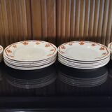 6 old FB dessert plates for Fénal Badonviller